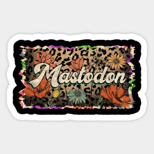 Mastodon Vintage Proud Name Personalized Birthday 70s 80s 90s Styles Sticker